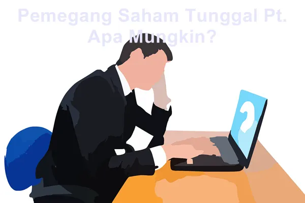 Pemegang Saham Tunggal PT, Apa Mungkin? pemegang saham perusahaan sedang bekerja dengan laptopnya